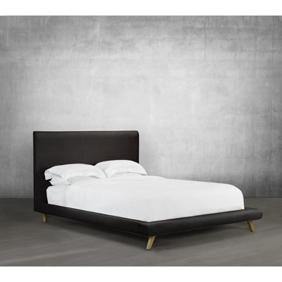 Lit plateforme en tissu d’ameublement