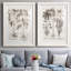 Sépia Besler Botanicals V-Premium, reproduction encadrée - prête à être accrochée-759158604-759158607