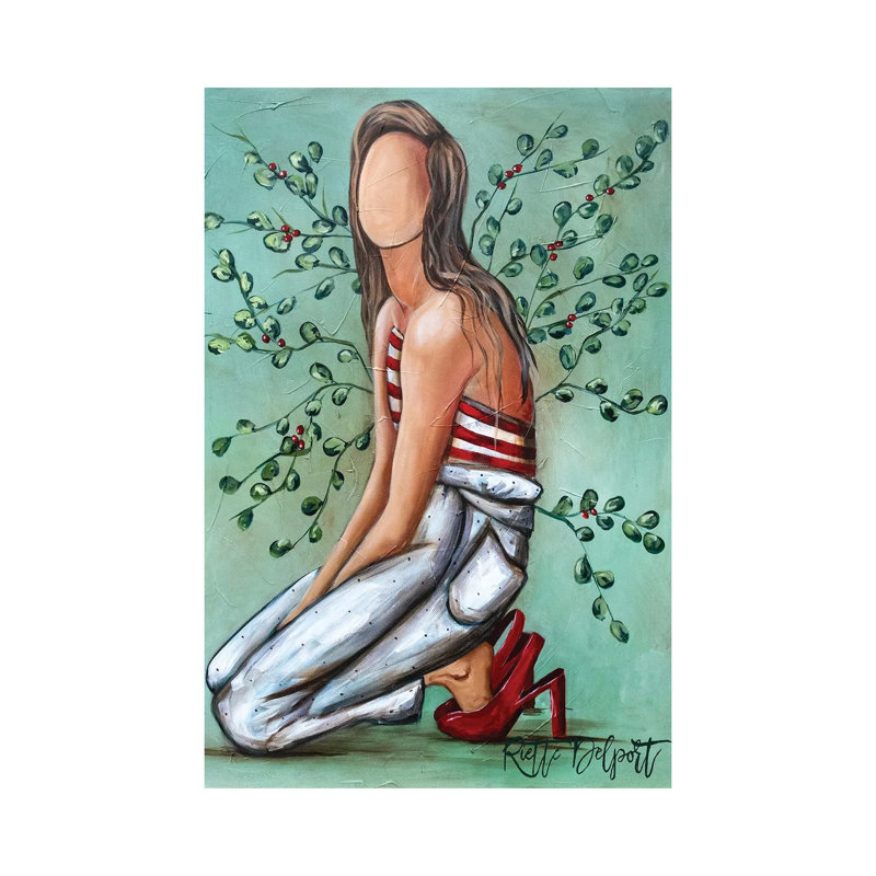 Chaussures rouges, Toile tendue, Ne s’applique pas, H 60 po x l 40 po