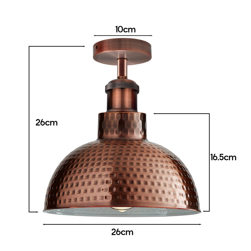 Copeland Semi Flush Mount, Copper