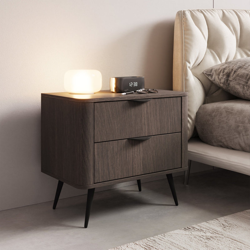 63cm W Metal Bedside Table