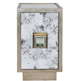 Savannah Mirrored Glass Top End Table