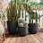 Lightweight MGO Planter Set Of 3,16.93"+13.78"+11.02" Dia Round Concrete Stackable Flower Pots With Drainage Holes And Rubber Plug,Crackle Stone Texture For Patio Garden Balcony Indoor Outdoor-1836886011