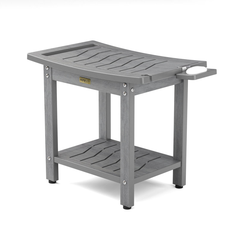 Banc de douche H 20,6 po HiPS, Gris