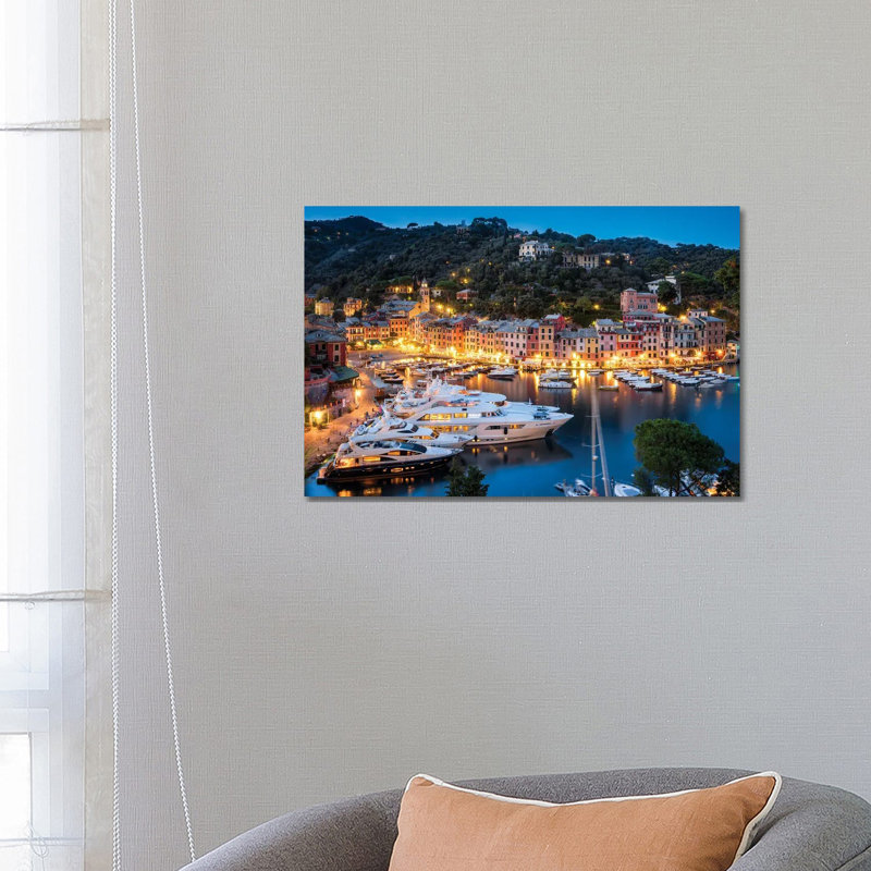 Portofino At Night, Liguria, Italy by Jan Becke - Wrapped Canvas Print, 66.04 cm H x 45.72 cm W