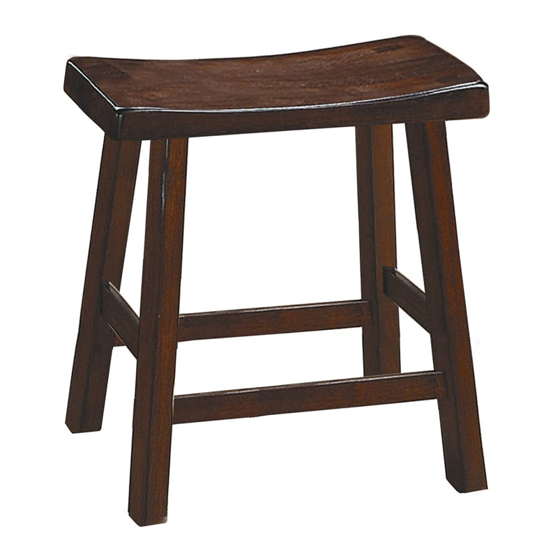 Justinian Counter Stool, Short Stool (18” Seat Height), Brown