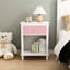 Table de chevet en bois avec un tiroir et une tablette pour enfants et adultes, rose-499092799