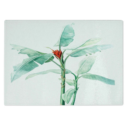 Tempered Glass Banana Plant by Pierre Joseph Redoute Chopping Board