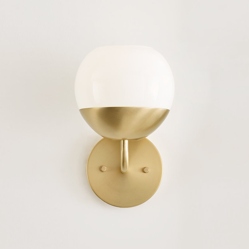 One Light Wall / Bath Sconce, Satin Brass