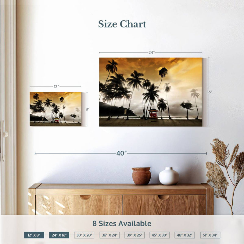 Gillard Maracas Beach Palms, H 16 po x l 24 po