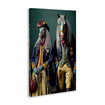 «Old Fashioned Horses», art mural sur toile par Sasha