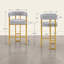 Tabouret de bar moderne de 66 cm (26 pouces) en similicuir avec dossier et repose-pieds-1632883605