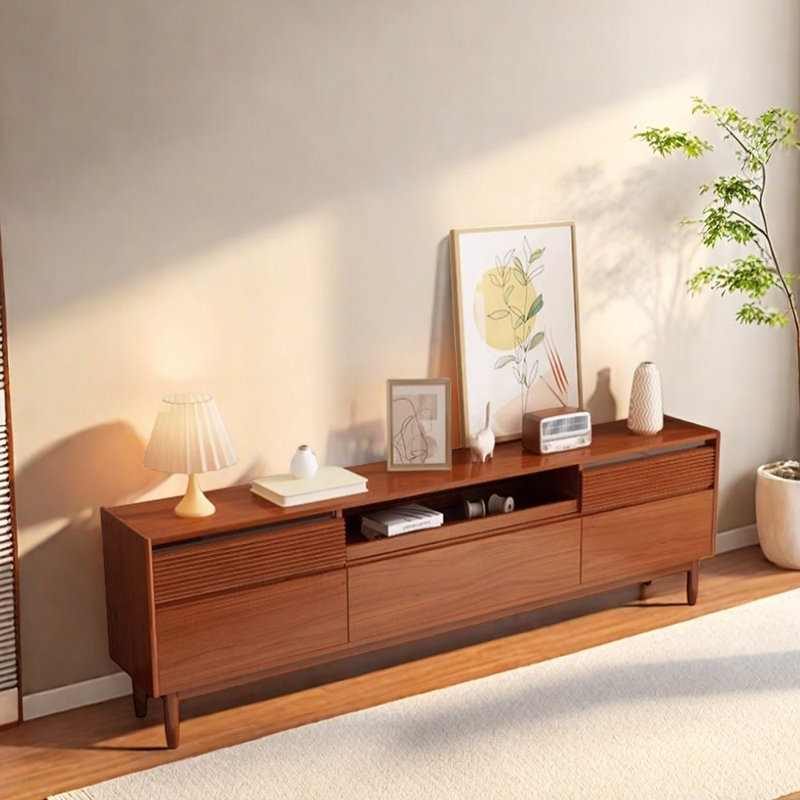 Meuble télé de style rétro et simple, H 22,83 po x L 62,99 po x l 15,74 po