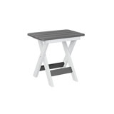 Berlin Gardens Regular Top With White Base Folding End Table