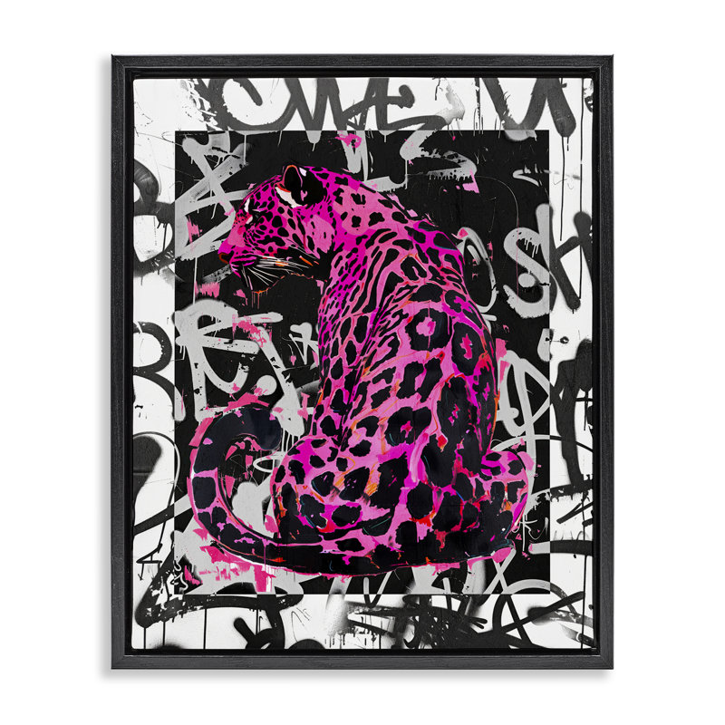  "Urban Graffiti Leopard", art mural sur toile flottante par Svetlana Aleynikova, H 21 po x l 17 po