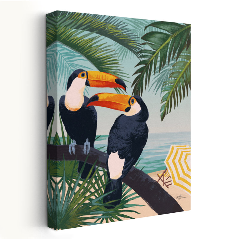 Welcome To Paradise VII No Ship Crop - Animal Beach Parasols de plage, art beige, H 60 po x l 40 po