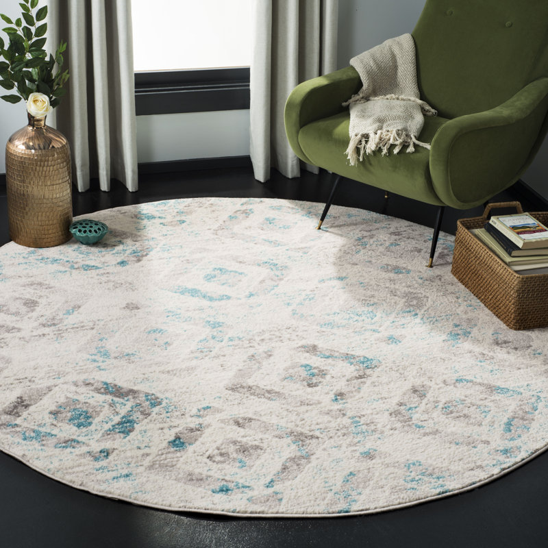 Cohan Performance Geometric Rug, Round 6'7"