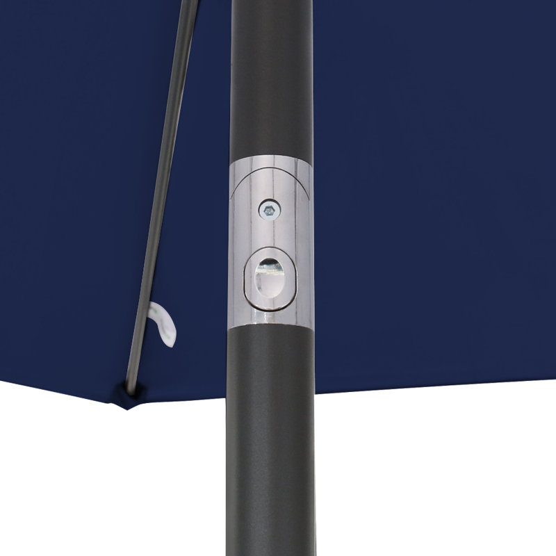 2.5M Garden Parasol Outdoor Patio Tilting Umbrella Crank Handle with Base, Blue