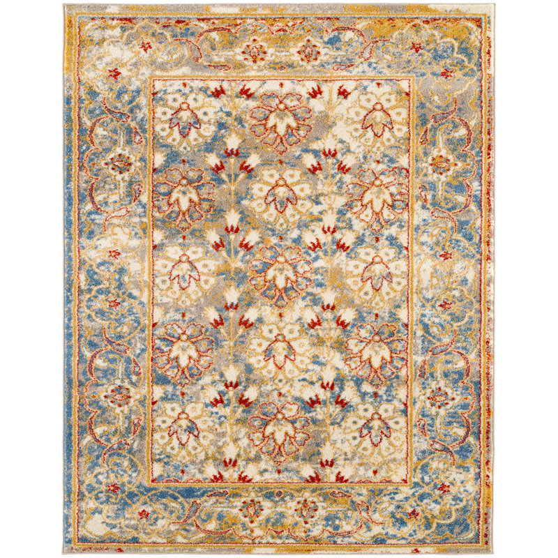 Tapis ivoire à motif oriental Rolanda, Rectangle 2 pi x 3 pi