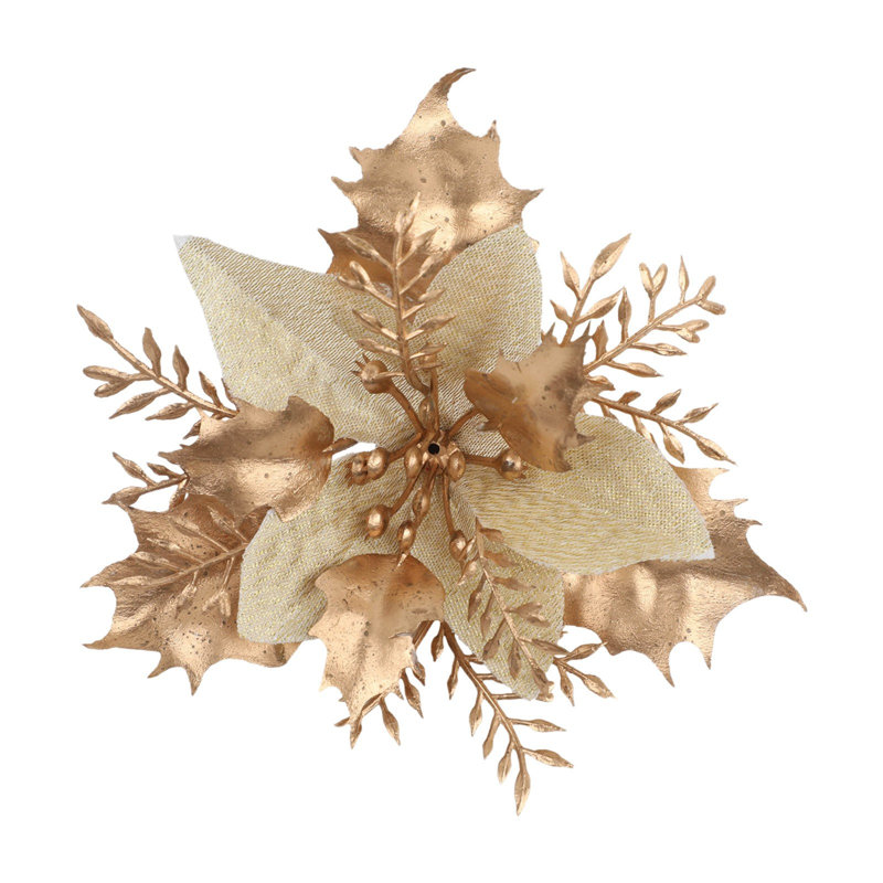 12 pièces de fleurs artificielles, fleurs de Noël, fleurs en poudre, décoration de la maison, ornements de couronne, accessoires de finition