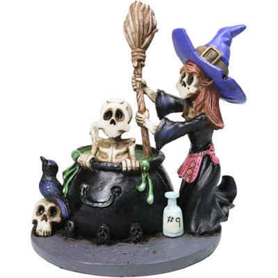 Figurine jour et jour de la sorcière ravissante sorcière squelette