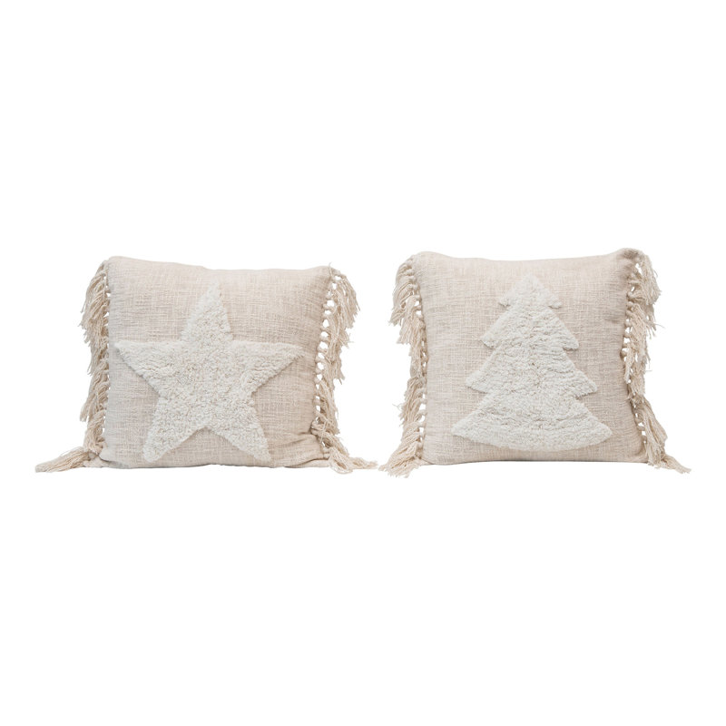Cotton Blend Punch Hook Pillow