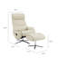 Fauteuil inclinable et repose-pieds en cuir Glynes 216-1440516535
