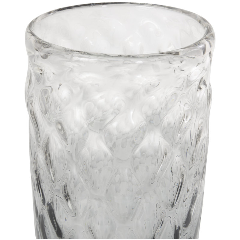 Vase en verre, Noir, H 20,65 po x l 8,65 po x P 8,75 po