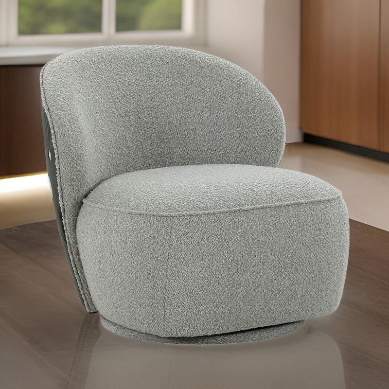 Chaise d'appoint pivotante de 31,5 po Polimeris