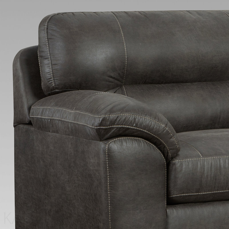 Canapé modulaire en tissu avec accoudoirs à plateau-coussin Tirana