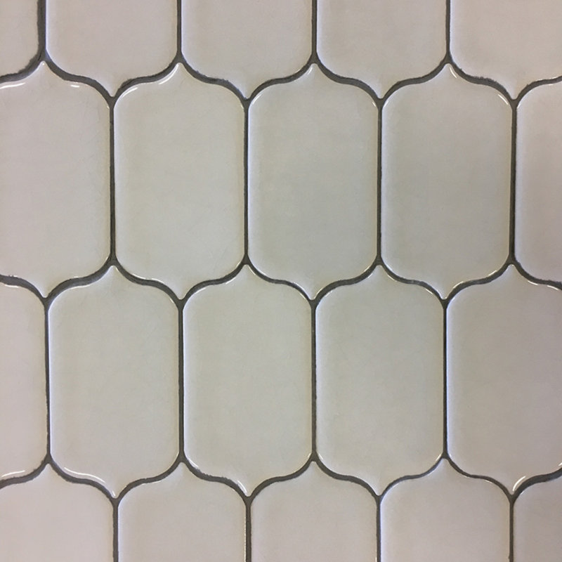 Rimini 2.5" x 5" Porcelain Honeycomb Mosaic Tile, Studio White