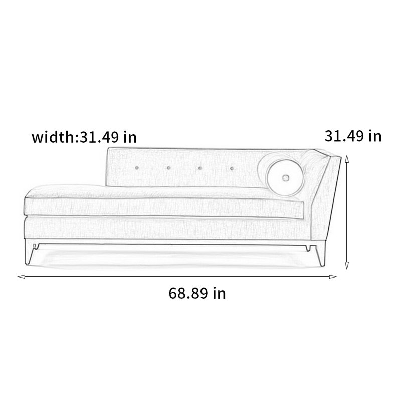 Chaise en bouleau confortable et simple, Orienté à droite