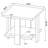 Square End Table with One Open Shelf