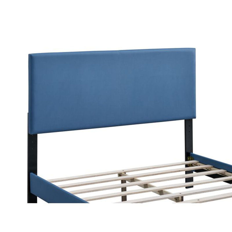 Lit Baron (matelas non inclus), Bleu, Double