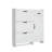 White Color Shoe Cabinet  With 4 Doors 1 Drawers,Large Space For Storage