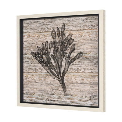Wood Grain Fish I a Hand Embelished Textured Framed Art Print Matted under Glass