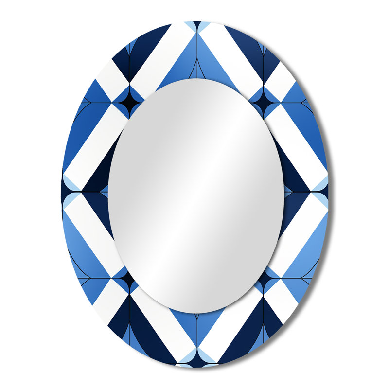 Valia - Miroir mural moderne ovale, H 43 po x l 33 po