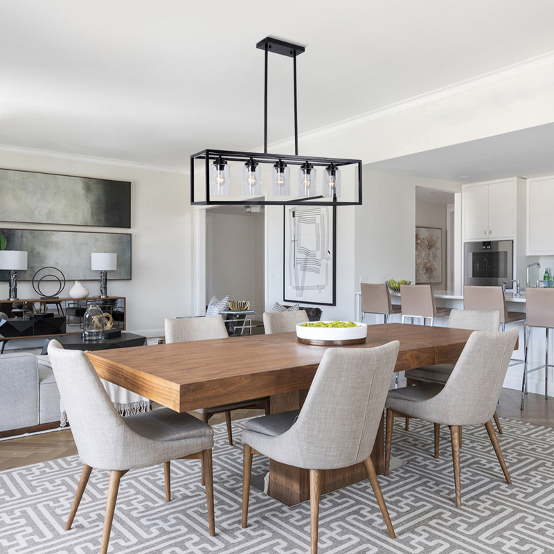 Tarcis 5 - Light Dimmable Kitchen Island Rectangle Chandelier