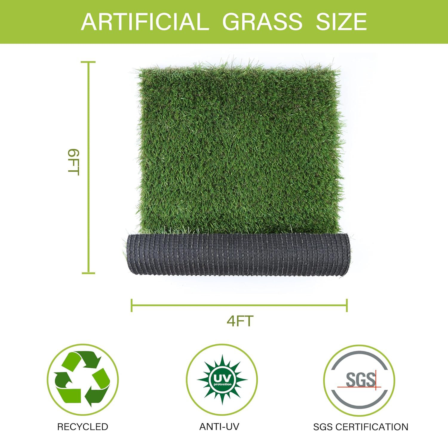 Symple Stuff Artificial Grass for Dogs, Dog Pee Grass, Fake Grass for ...