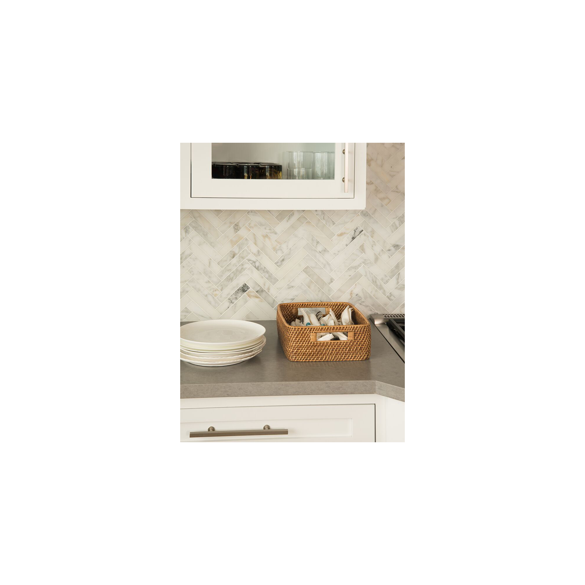 Bavan Rattan Basket With Handles 1, Honey Brown