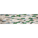 Astila Cowhide Geometric Area Rug in Green