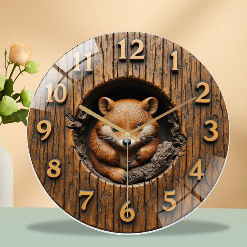 Horloge murale en bois de style rustique 12 po
