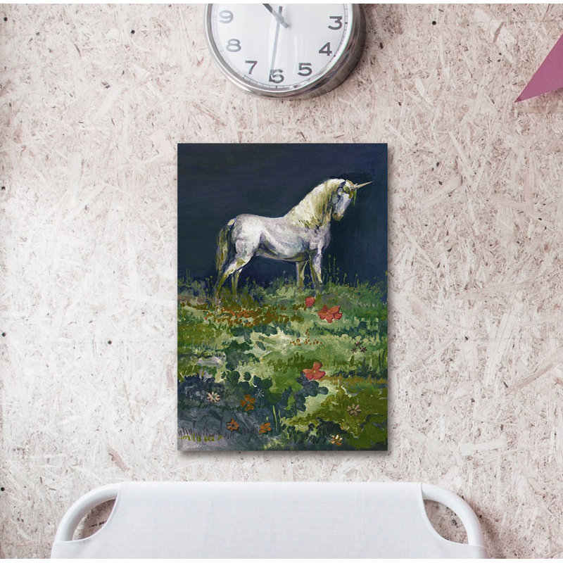 Unicorn Garden 1 Piece Wrapped Canvas Wall Art, 45cm H x 30cm W x 3.81cm D