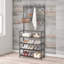 Anirud Industrial Metal Hall Tree Shoe Rack with Clothes Hangers