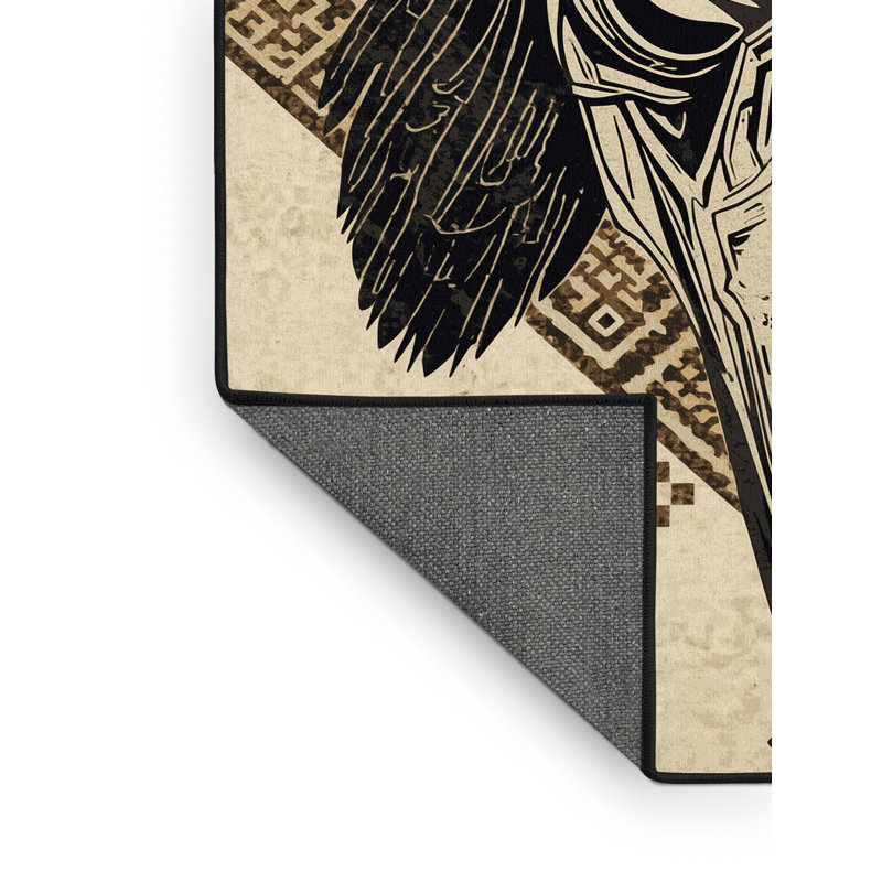 Tapis moelleux moelleux de style Warrior Warrior Mask, 3x5