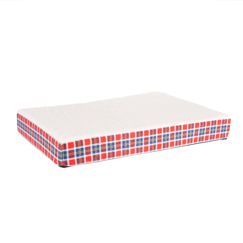 Lit orthopédique pour chien avec mousse à mémoire de forme et dessus en sherpa PETMAker - Housse amovible et lavable à la machine