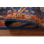 Tapis unique bleu / rouille / or 2 pi 5 po x 7 pi 5 po