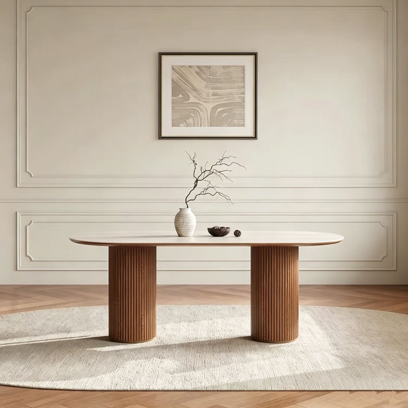 Table de salle à manger French Vintage, 29.5" H x 55.1" W x 31.5" D