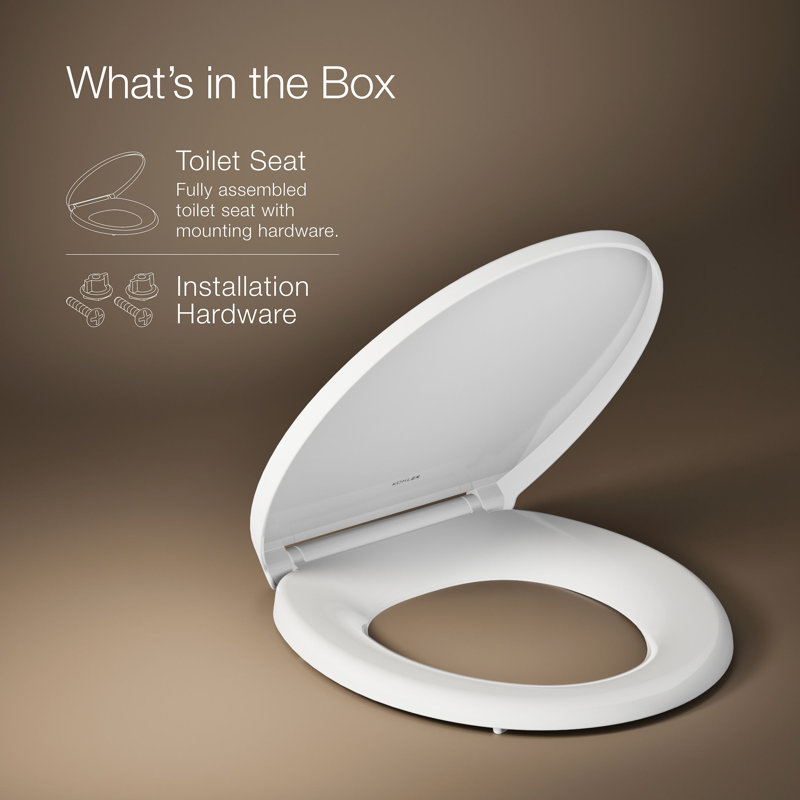 Glissade Readylatch Quiet-Close Toilet Seat, White