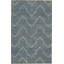 Tapis bleu/brun en laine touffeté à la main Barnhill